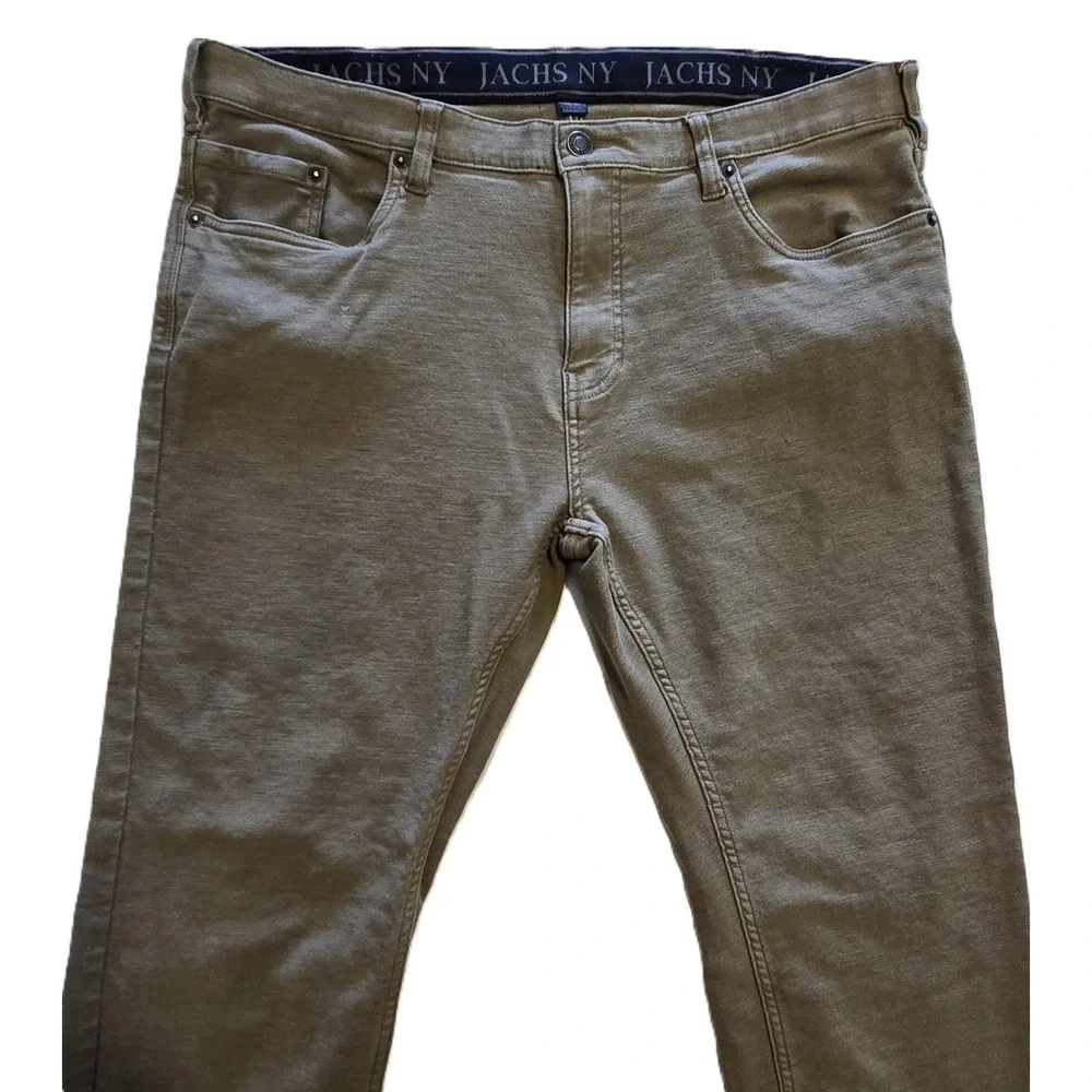 Jachs NY Mens 40/32 Green Casual Pants Chinos Five Pocket Design
